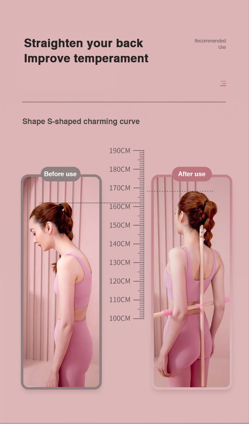 Body Sculpting Kodu Fitness Puidust joogakepp Avatud Õlad Ilu Selg Kehahoiaku Korrigeerija Mitmeotstarbeline Pranayama Stick tantsuks_voghion.com