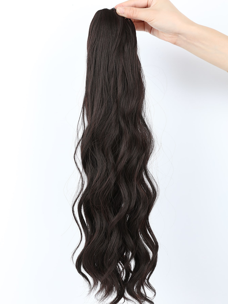 22" Zoll langes synthetisches lockiges Pferdeschwanz-Verlängerungshaar, lockiges, gewelltes Pferdeschwanz-Damenhaar für Frauen, Party, Alltag_voghion.com