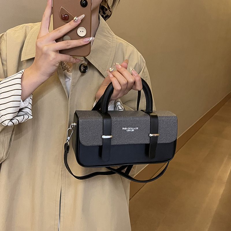 Trendy Versatile Box PU Texture Shoulder Niche Light Luxury Crossbody Women's Handbag Small Square Bag_voghion.com
