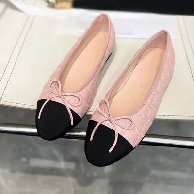 Flache Sohle, französischer Stil, Einzelschuhe für Damen, rosa Ballettschleife für Frühling 2025_voghion.com