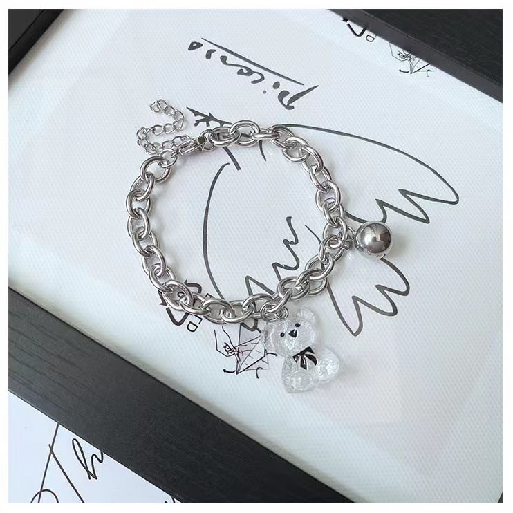 Transparentes 3D-Fliege-Bärenarmband für Frauen, Ins-Stil, minimalistischer Hip-Hop-Schmuck für beste Freunde, süßer cooler Schmuck, 2023, neu_voghion.com