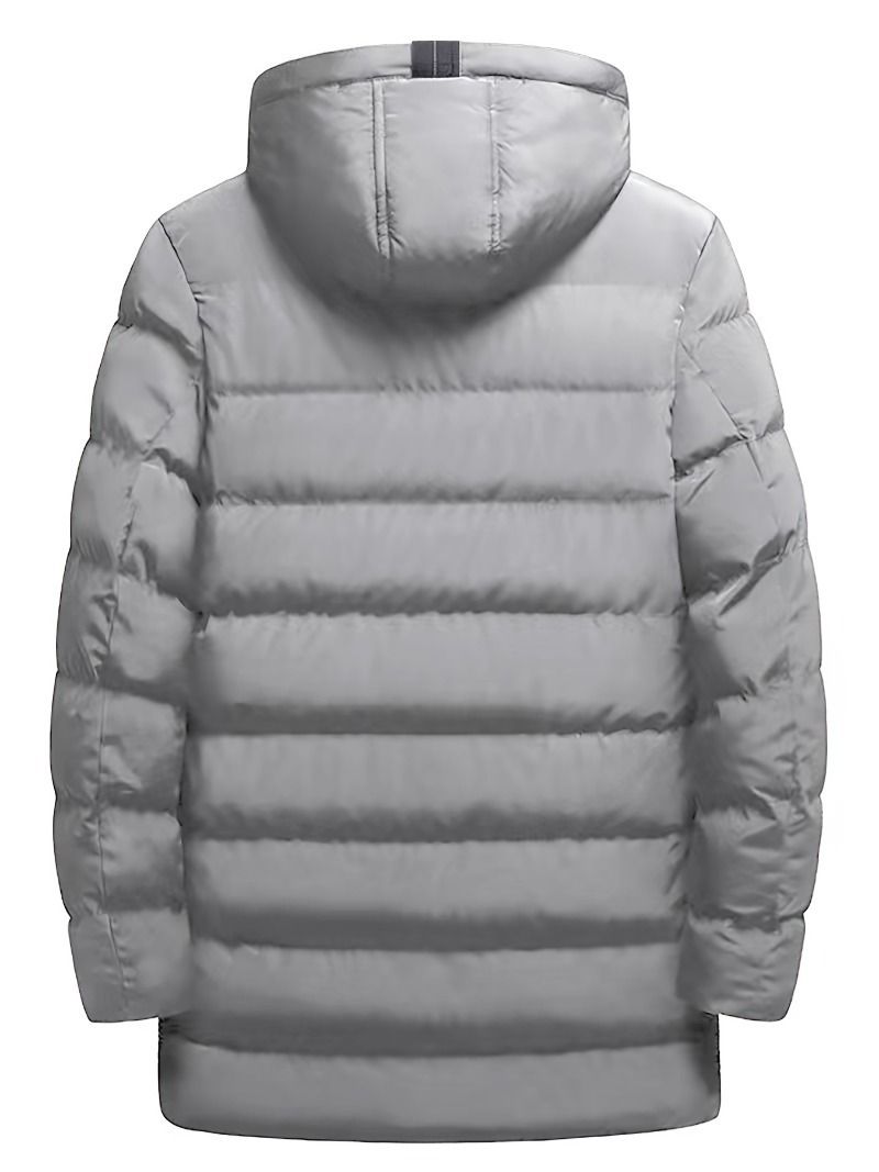 Langer Herren-Daunenmantel mit Kapuze – Hochwertige Winterjacke aus weißen Gänsefedern, wasser- und winddicht (EU XXS-XXXL, Schwarz/Marineblau/Armeegrün)_voghion.com