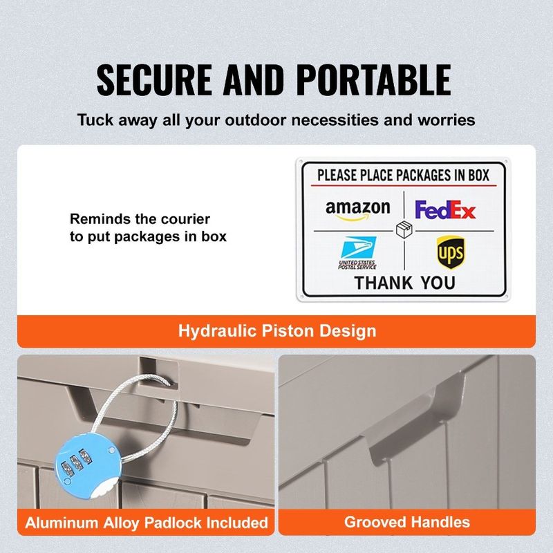 Con per mobili da esterno in alluminio 20,9 Lucchetto X Gallone Lega Deck Storage 17,1 Deckbox PP X Patio Box Box 22,1 31 Impermeabile_voghion.com