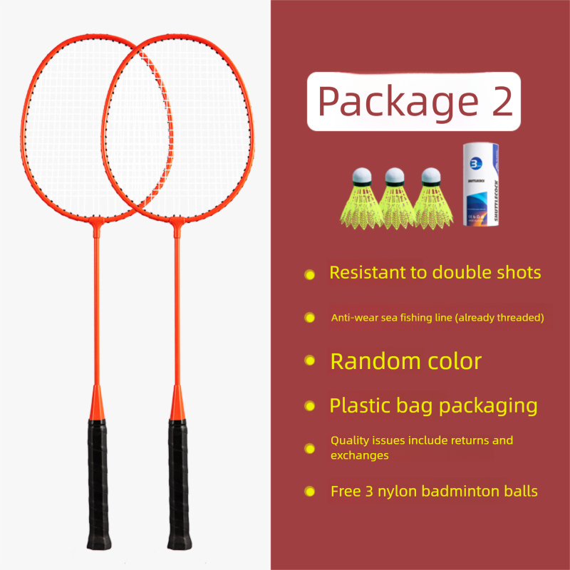 Original Badminton-Doppelschläger von Source Factory – strapazierfähig, hochelastisch, für Erwachsene, 2-teilig, in verschiedenen Farben erhältlich._voghion.com