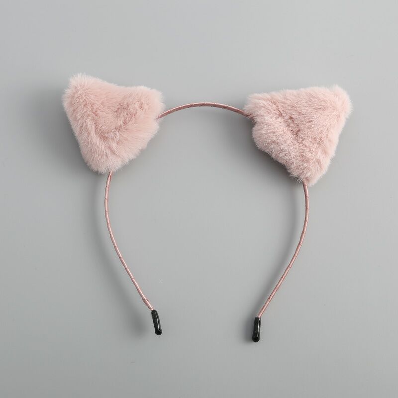 Forcina per capelli in peluche da donna, carina fascia per capelli con orecchie di gatto, semplice, dolce, popolare online, fascia per il lavaggio del viso, trucco, pressione dal vivo, accessori per capelli_voghion.com