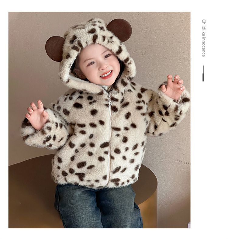 Mädchen Samt Verdickt Mantel Leopard Print 2025 Neue Stil kinder Modische Winter Kleidung Baby Mädchen Wolle Pullover Mantel_voghion.com