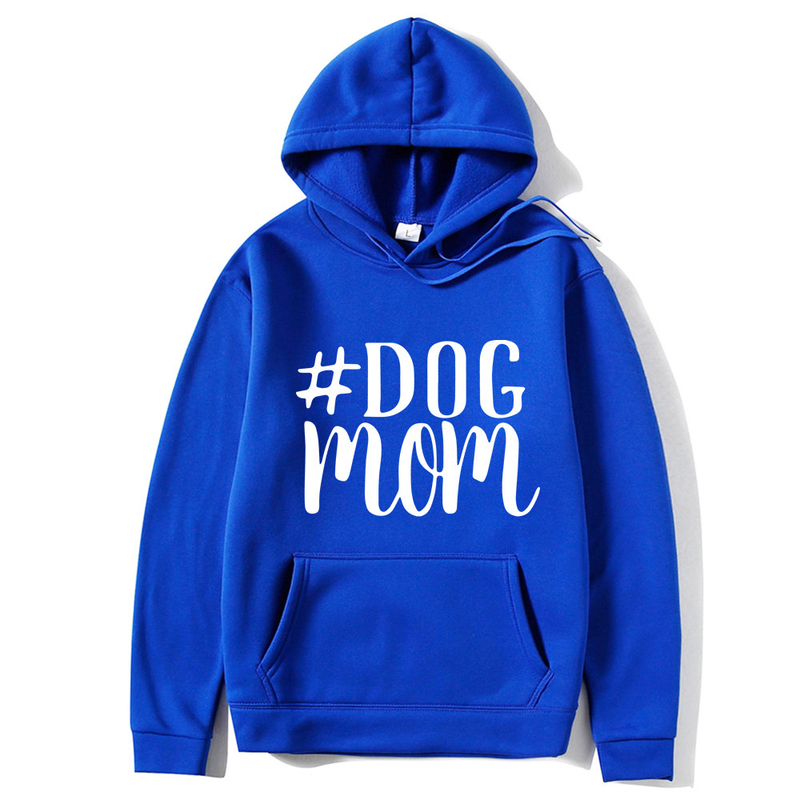 Dog Mom Letter Round Neck Pullover Sweater Autumn/Winter New Pullover Top Underlay_voghion.com
