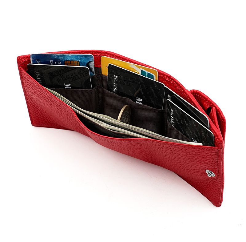 Neue kleine Damen-Geldbörse aus echtem Leder RFID Anti-Entmagnetisierung Münztüte Geldbörse Kurze Damen-Geldbörse_voghion.com