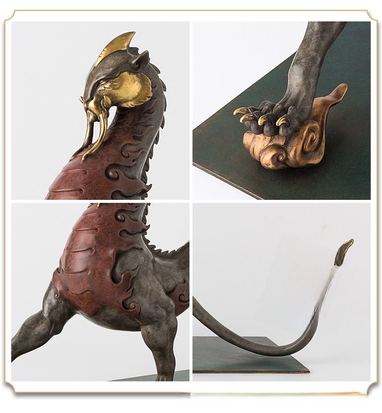 Shanhai Sutra besta leão decoração cobre artesanato sala de estar mesa presente de alta qualidade fábrica atacado_voghion.com