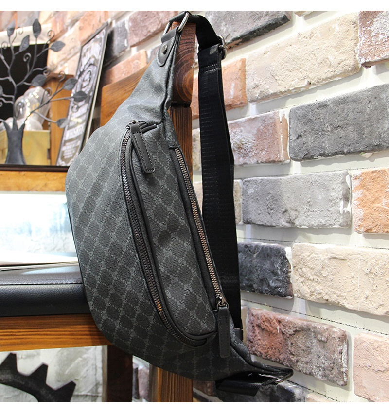 Uusi ruudullinen Rinta Urheilu Pyöräily Puhelin Vyötärö Korean Edition miesten olkapäälle rento muoti Crossbody laukku_voghion.com