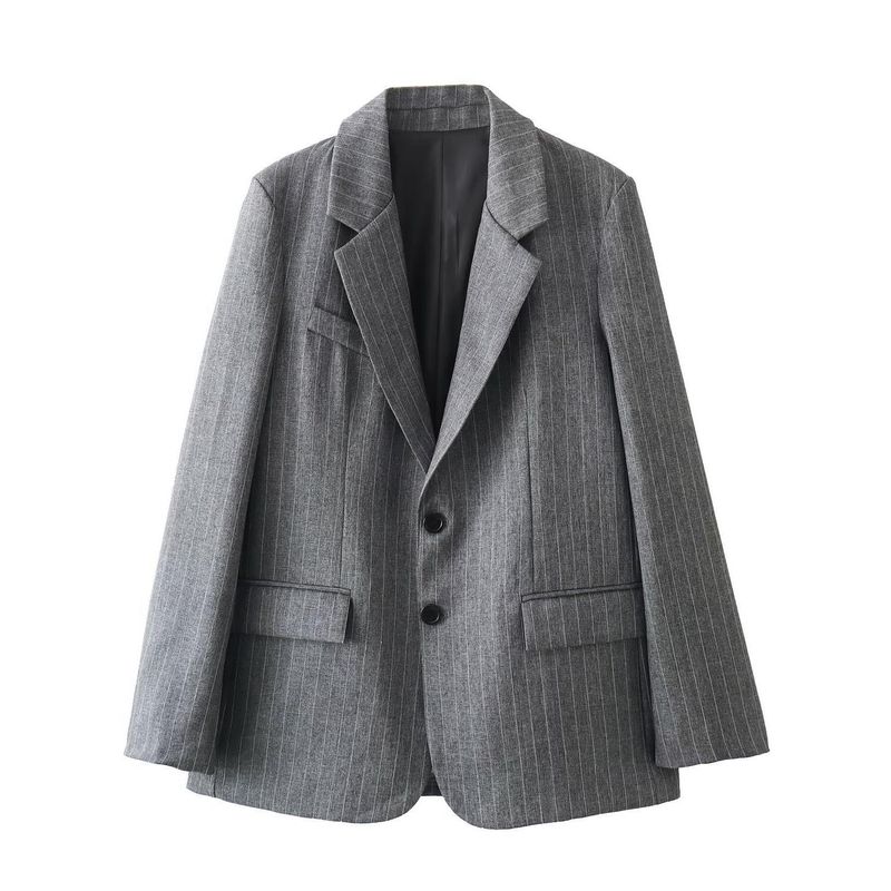 TAOP&ZA Blazer in misto lana a righe sottili da donna, primavera 2121758 Gonna a pieghe 2135758_voghion.com