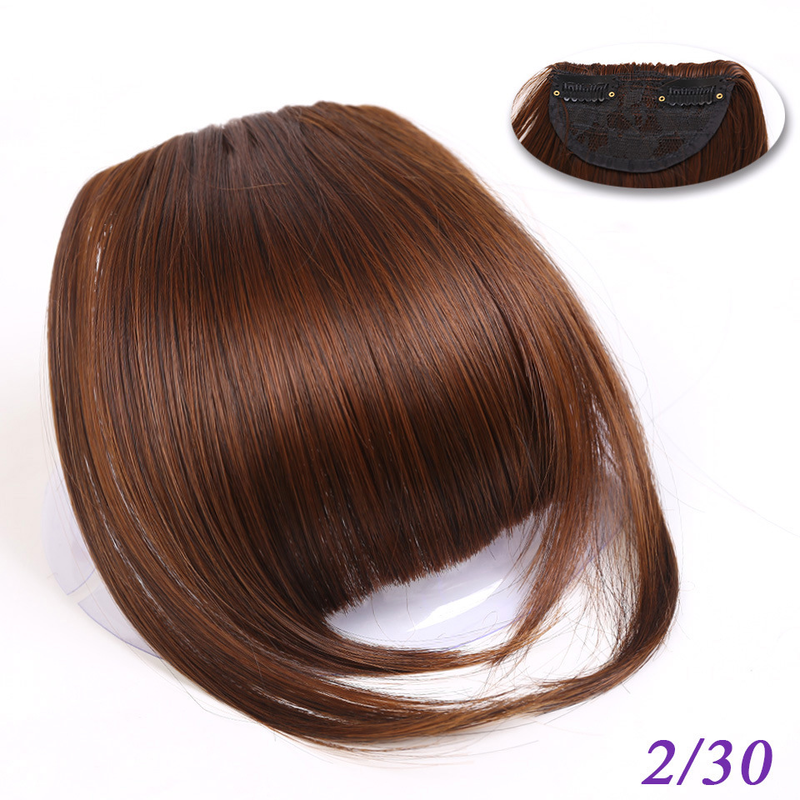 Włosy syntetyczne Peruki do sprzedaży bezpośredniej z prostymi grzywkami dla kobiet i podwójnymi bokobrodami_voghion.com