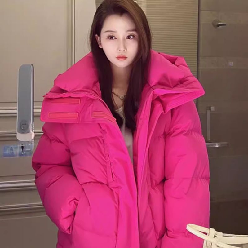 Pinghu Winter Korean Edition Dicke Mode Daunenjacke Damen New Style Western Breadms Warmer Mantel Trendy_voghion.com