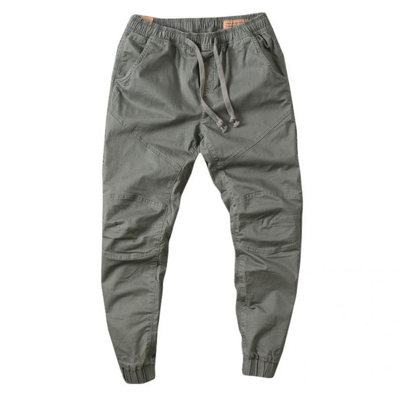 Simple Joggers Sporty Slim Cropped Pants Skinny Male Men Overalls for Working_voghion.com