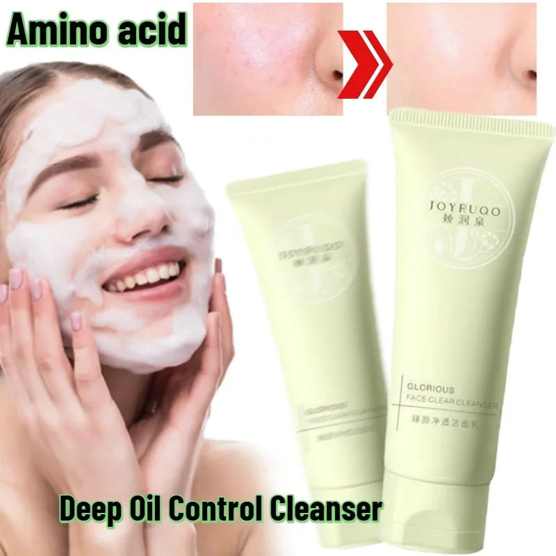 100 ml di aminoacidi Joyruqo calmano la pelle sensibile, delicato e non irritante, puliscono lo sporco profondo, restringono i pori detergente per il viso_voghion.com
