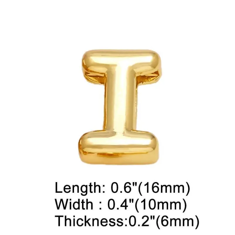 FLOLA DIY 26 Letter Custom Female Name Gold Silver Broadband Initial Bracelet Handmade Jewelry Brtd91 Y250420_voghion.com
