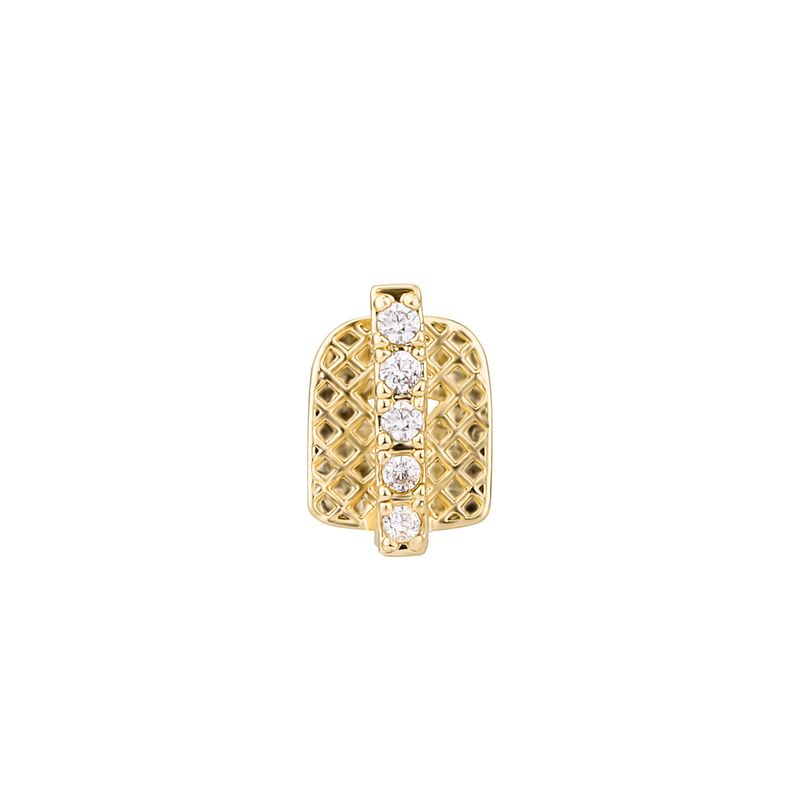 Grillz Hip Hop a diamante singolo in oro_voghion.com