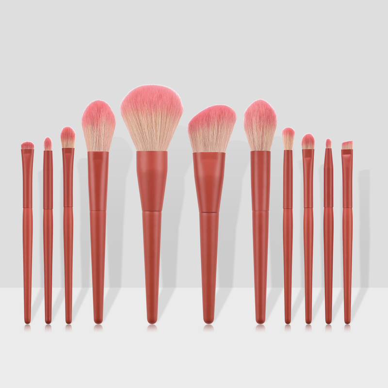 11 pcs makeup brushes cross-border set 5 colors new foundation brush fan brush champagne gold GUJHUI_voghion.com