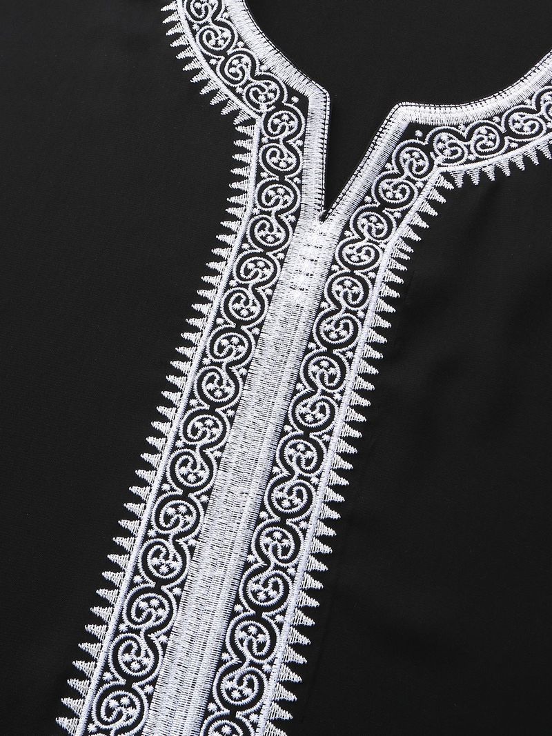 Herreklær Ny arabisk kappe fra Midtøsten, langermet, brodert, rød pakke, muslimsk kappe for menn_voghion.com