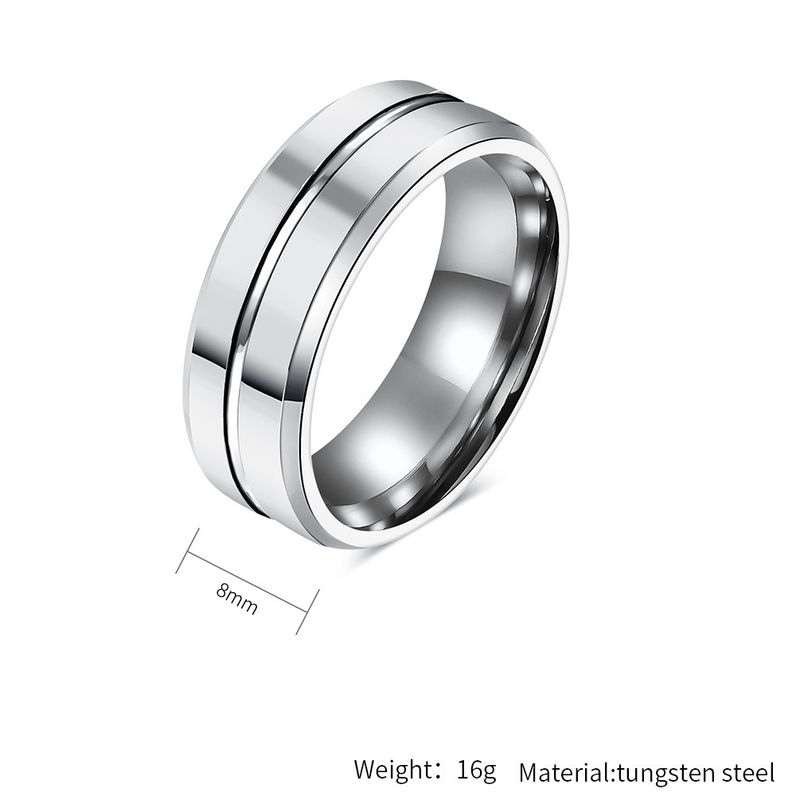 Einfache Spigel 8mm Wolfram Stahlring fir Männer Liicht Luxus kal High-End Wolfram Gold net verblassend Bijouen Wolfram_voghion.com