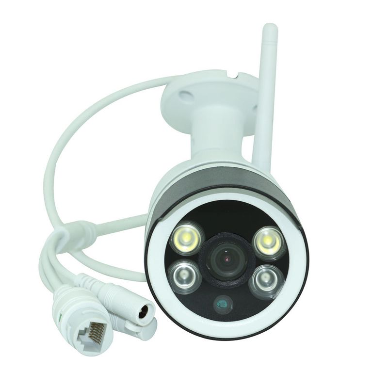 HD-Nachtsicht Vollfarb-Outdoor-wasserdichte drahtlose WiFi-Gun-Kamera-Netzwerk-Kit Heimüberwachung_voghion.com