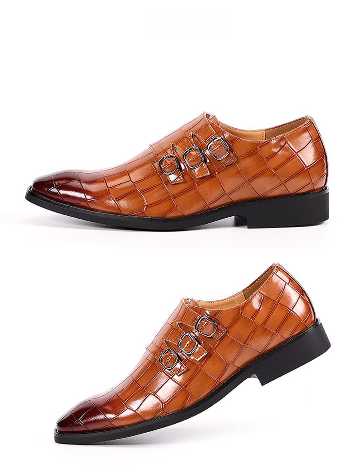 Męskie buty biznesowe casualowe typu oksfordy, formalne, sznurowane, do biura, na imprezy i na co dzień_voghion.com