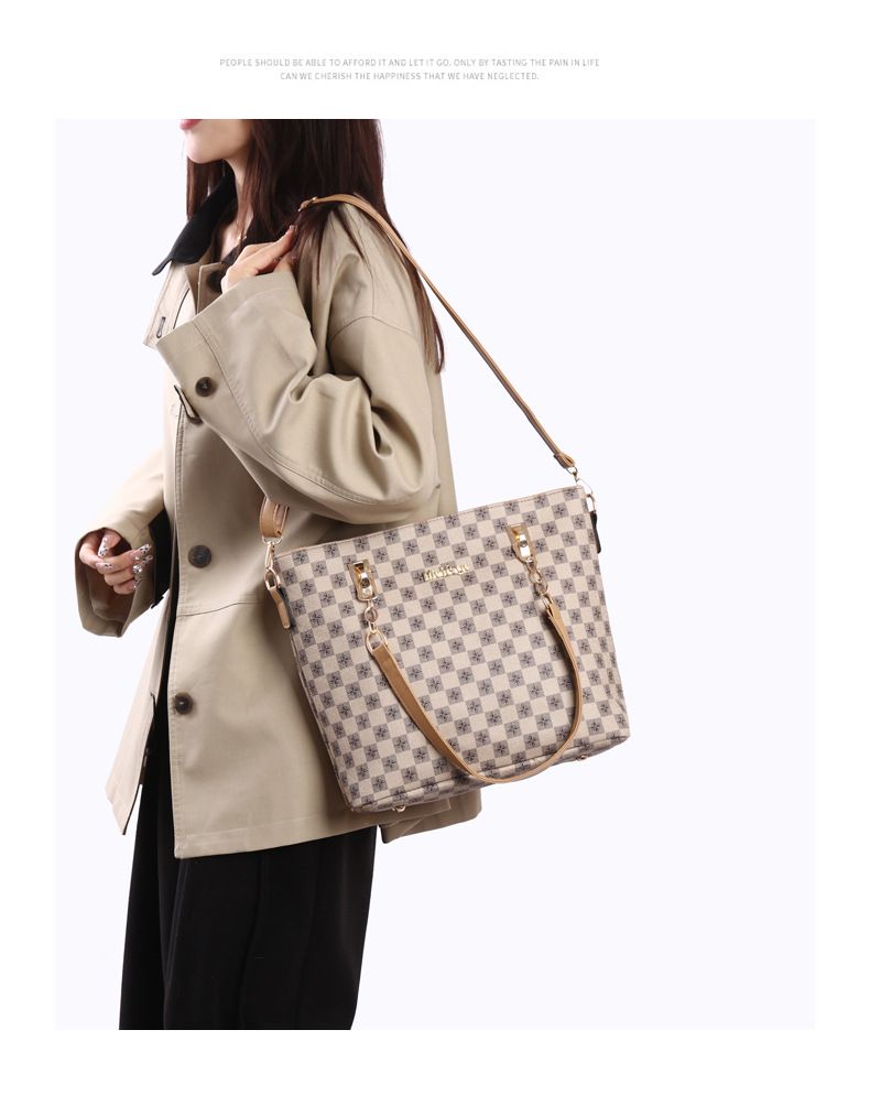 Borse da donna, borsa da donna retrò, nuova moda, borsa a quadri per mamma e bambino, grande capacità, semplice, da portare a mano, a tracolla_voghion.com