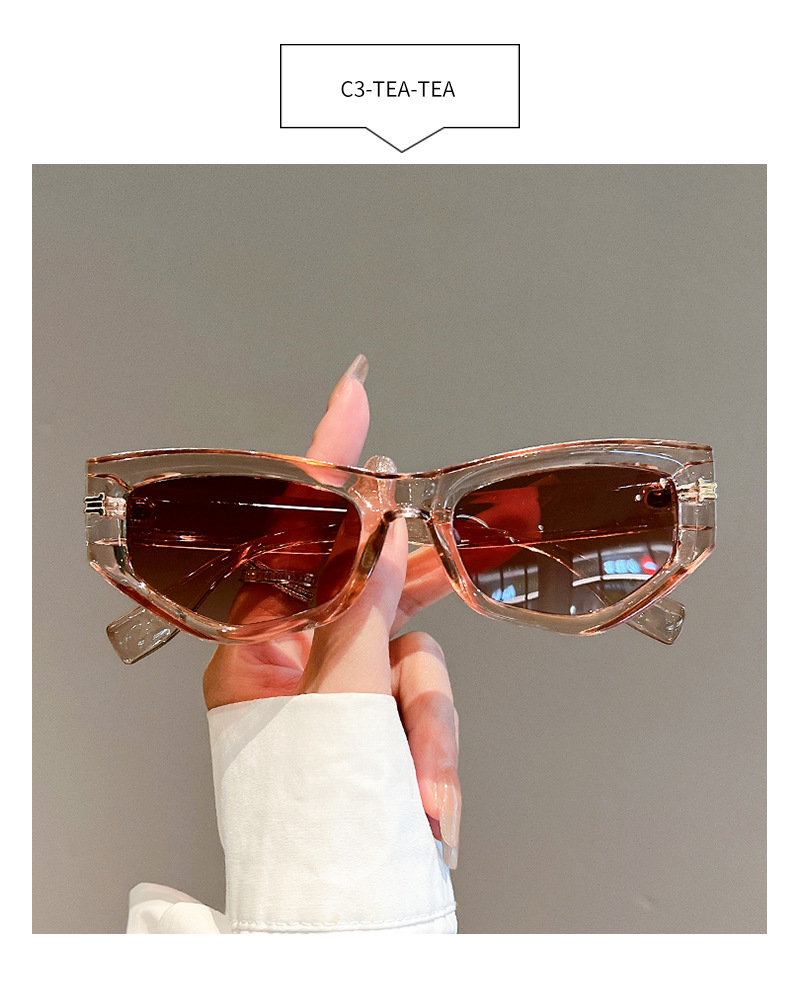 Occhiali da sole cat-eye da donna, celebrità alla moda di Internet, scatti di strada, anti-ultravioletti, occhiali da sole_voghion.com