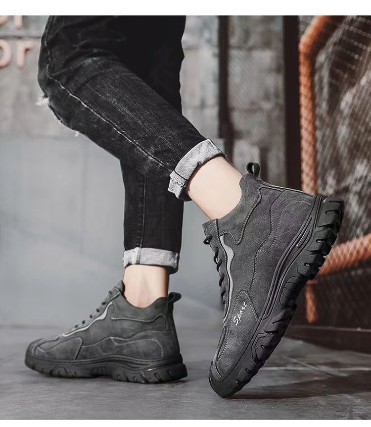 Man Comfortable Work Shoes Running Shoes Sneakers Mesh Footgear Footwear_voghion.com
