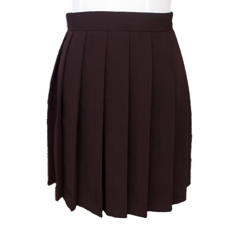 Abito plissettato preppy Abito uniforme JK Abito a vita alta per studenti_voghion.com