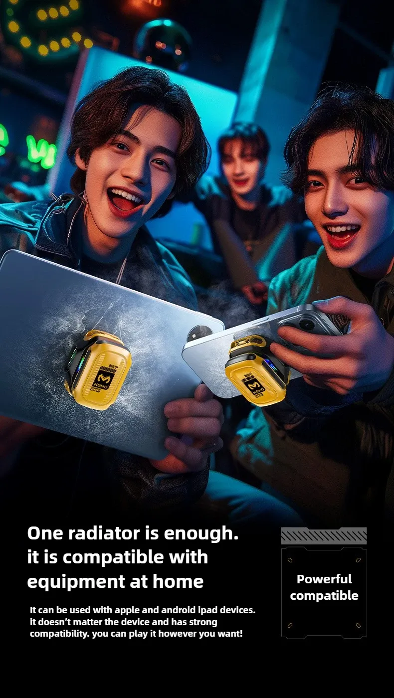 MEMO CX12 Mobile Phone Cool Heat Sink AI Semiconductor With Battery Digital Display Cooling Radiator For IOS Android_voghion.com