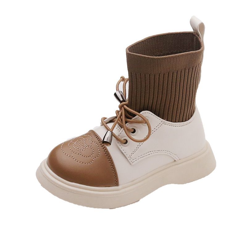 Girls' Princess Sock 2025 Spring And Autumn Soft Sole Embroidered Short Boots For Students Versatile Trendy_voghion.com
