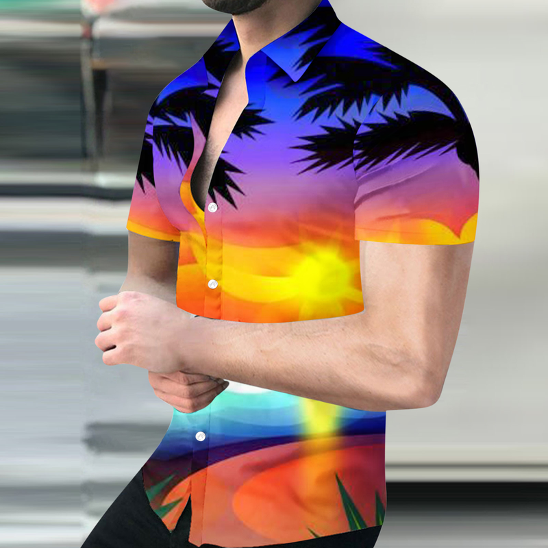 Poletna nova moška majica s kratkimi rokavi s 3D digitalnim tiskom in večjo velikostjo za prosti čas_voghion.com