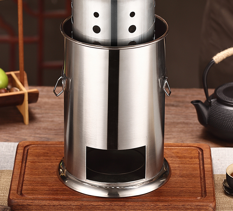 Outdoor Firewood Charcoal Dining Portable Carbon Water Boiling Tea Stove Camping Travel Supplies_voghion.com