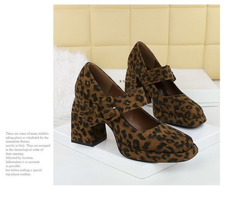 9613-6 style high thick heels, waterproof platform, suede, straight line with belt buckle, shallow mouth Mary Jane_voghion.com