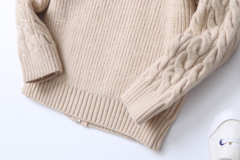 Suéter de cuello alto de lana de cordero para madres e hijos: jersey de punto grueso para niños grandes (8 años o más), ropa de invierno suave y cálida (varios colores y tallas)_voghion.com