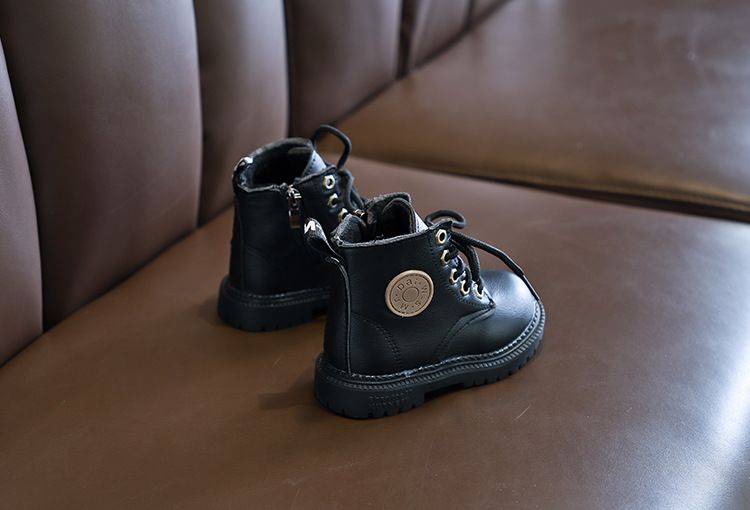 Stivali invernali da bambina Martin 2024, stile britannico, corti con scarpe di cotone spesso e morbido, stivali per bambini_voghion.com