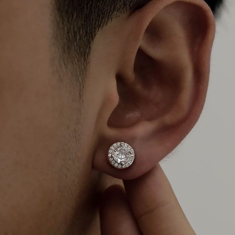 Luksuriøse diamantøreringe til mænd, moderigtige og alsidige, amerikansk stil, cool stil, niche, let luksusdesign, trendy herreøreringe_voghion.com
