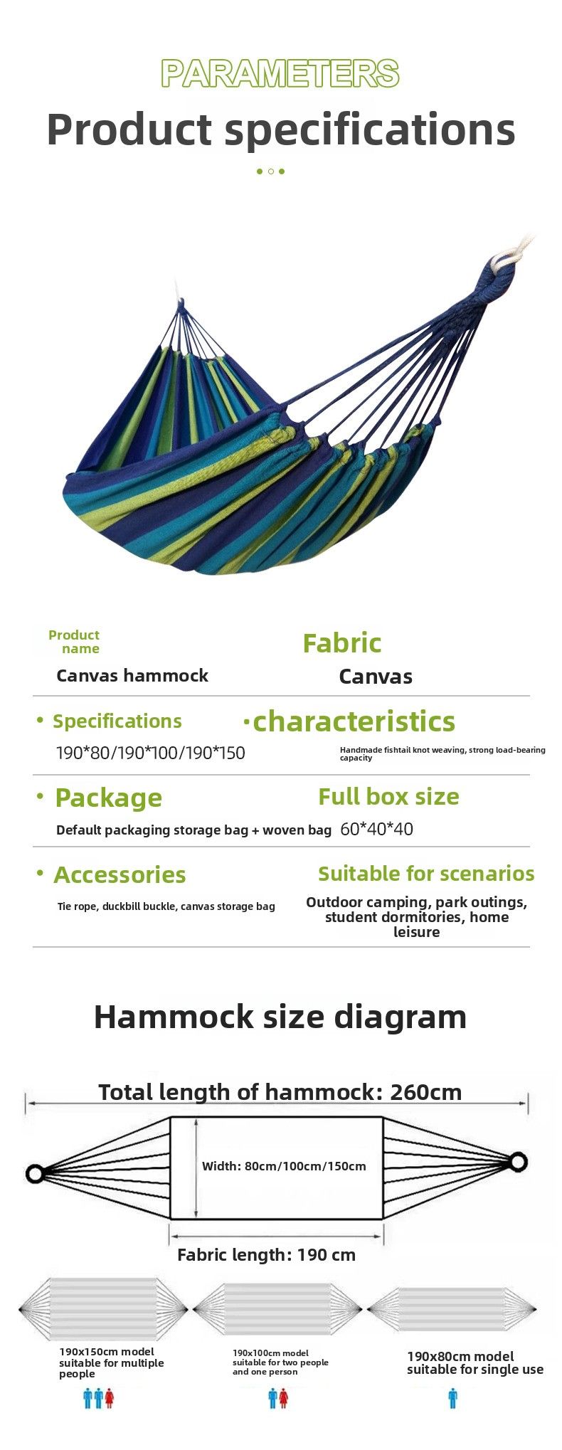 Fuhua Cross-Border Canvas Groothandel Anti-Rollover Enkele Dubbele Persoon Schommel Buiten Hangmat Kamperen Met Gebogen Stok_voghion.com