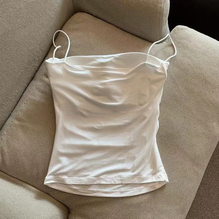 Canotta da donna estiva con spalline sottili, imbottitura sul petto per interno e_voghion.com