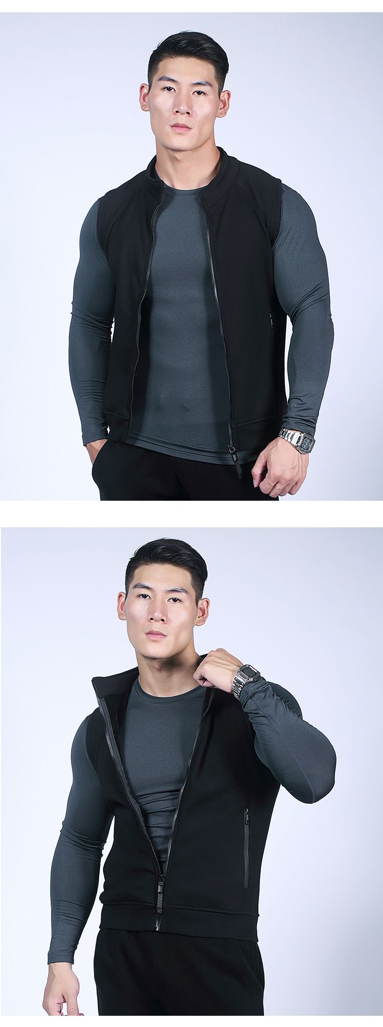 Unisex Fleece-Lined Vest – Thermal Sleeveless Jacket For Work & Outdoor Activities – Soft Brushed Polyester With Stretch Comfort (Black/Red/Camo)_voghion.com