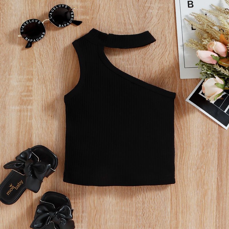 TX Abbigliamento per bambini Estate Senza Maniche Spalle Scoperte Pantaloncini Arricciati Set alla Moda per Ragazze_voghion.com