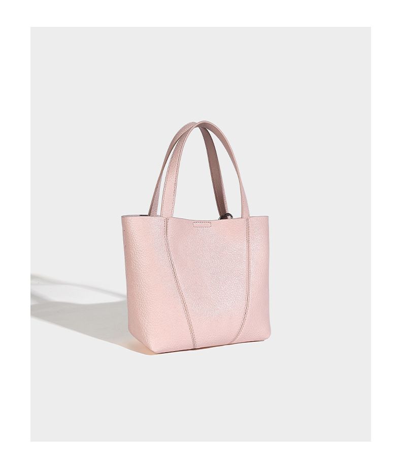 Genuine Leather Basket 2025 Spring And Summer Women's New Large Capacity Bucket High-grade Feeling Shoulder Bag Fashionable Hundred_voghion.com