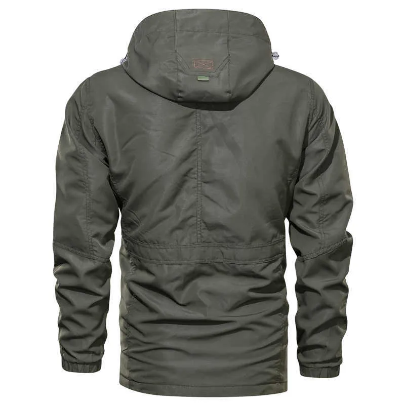 Men's Jackets Men Tactical Jacket Autumn Quick Dry Military Style Army Coat Male Multi Pockets Hooded Windbreaker_voghion.com