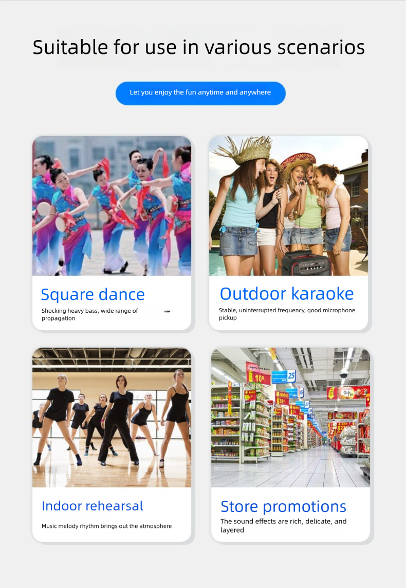 Hot Selling Karaoke Universele K-Song Home KTV Draagbare Bluetooth-luidspreker Geïntegreerde microfoon_voghion.com