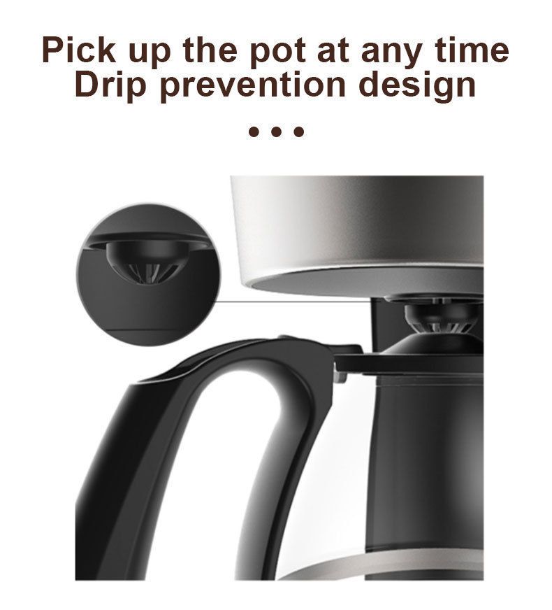 US standard coffee machine automatic 110v drip coffee machine American milk tea machine coffee pot_voghion.com