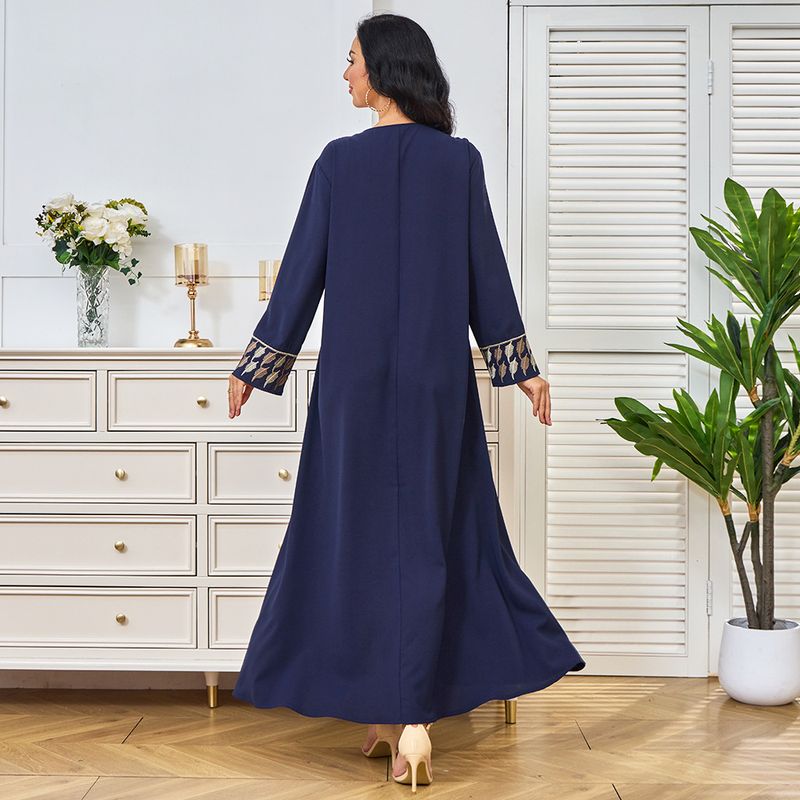 Nové muslimské župany pro ženy, dlouhé abaya, módní vyšívané turistické šaty v Dubaji_voghion.com