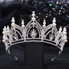 Gioielli da sposa Collana con zirconi Set di orecchini Fiore coreano Abito da sposa Corona Copricapo Accessori per banchetti_voghion.com