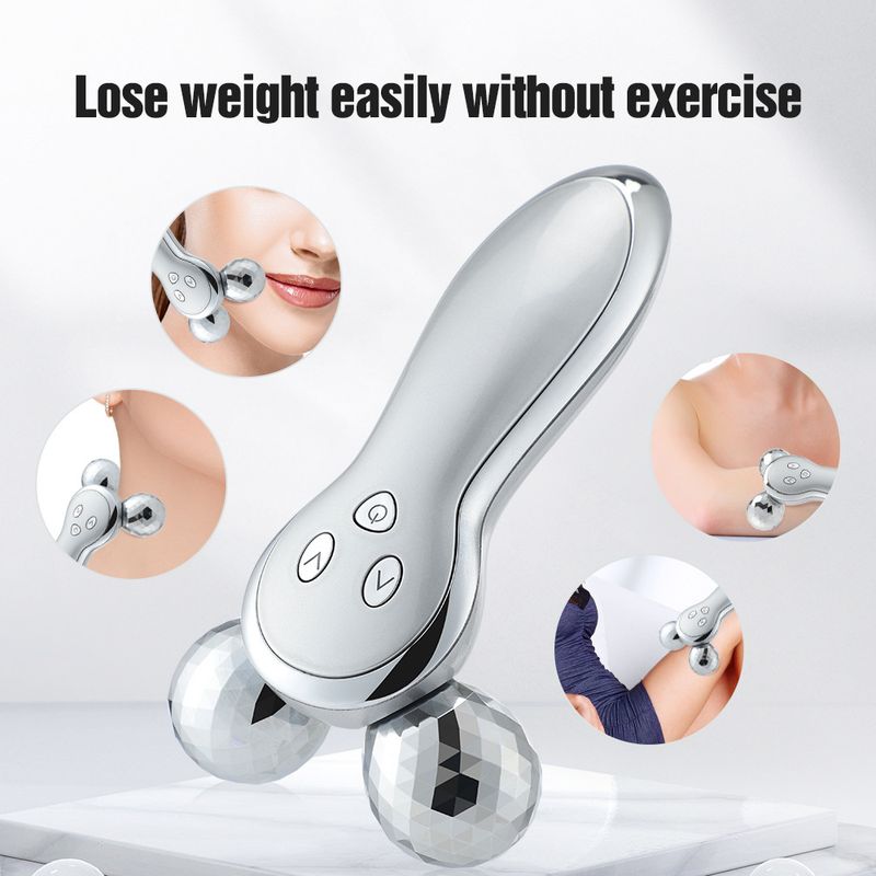 Vibrační válec pro úvodní masáž obličeje, lifting a zpevnění, 9stupňový mikroproudý válec ve tvaru V, hubnutí obličeje_voghion.com