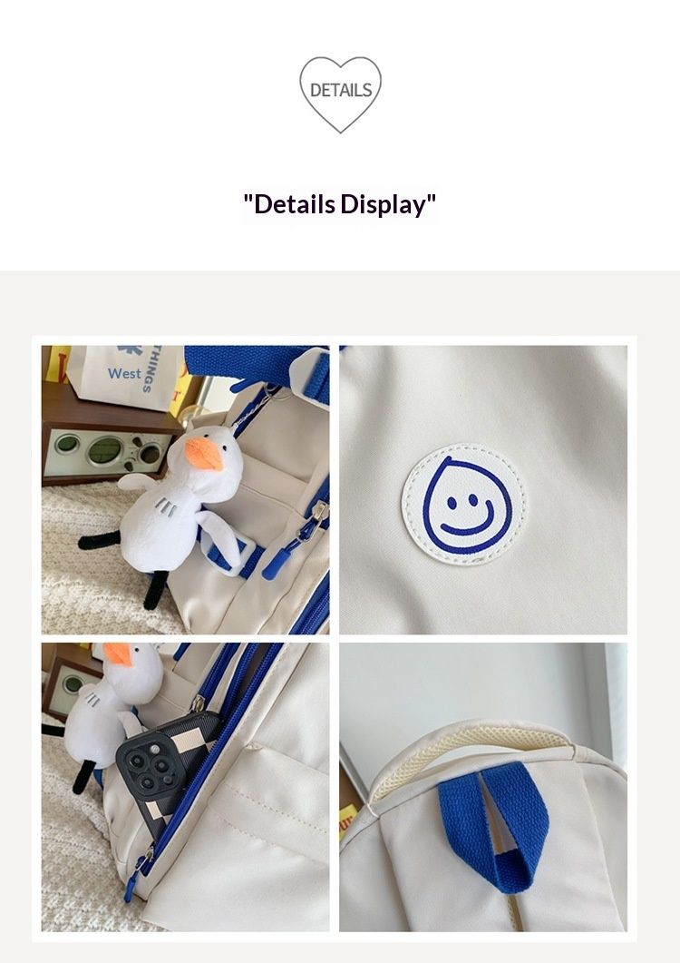 Satin Satin Korean Version Ins Versatile College Female Japanese Style Campus Junior High School Student Large Capacity Backpack_voghion.com